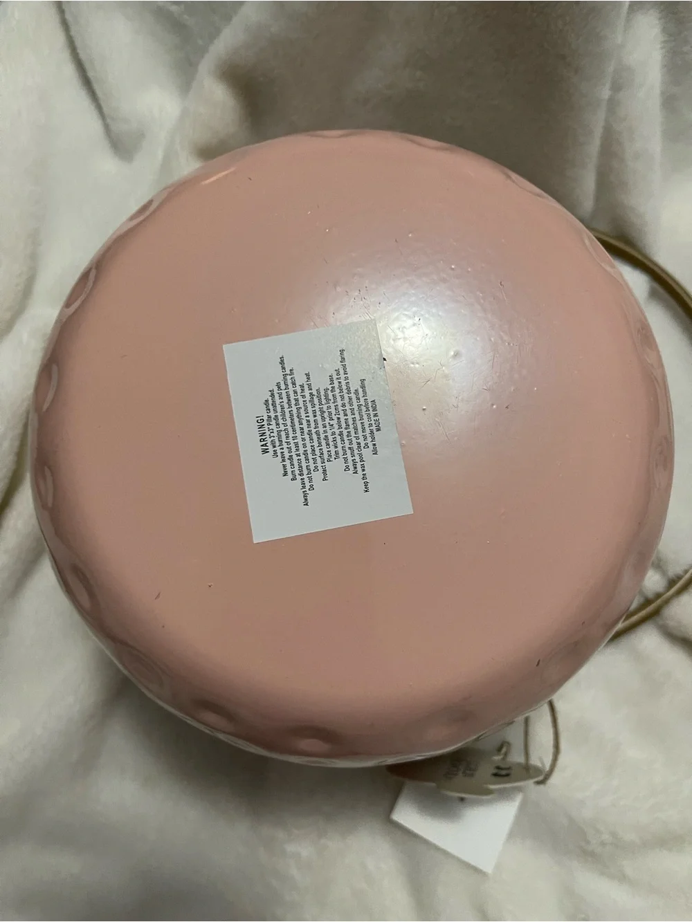 Pink Ceramic Jack-O'-Lantern Lantern